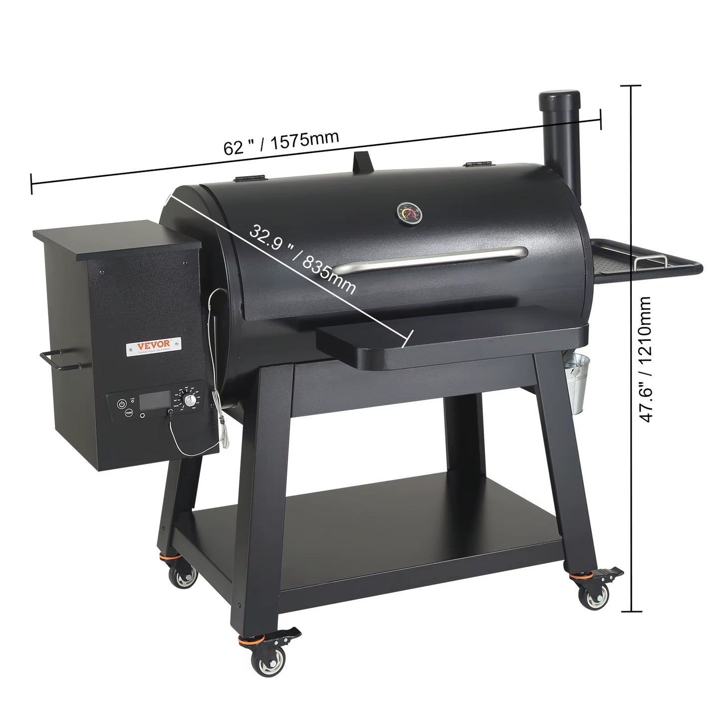 Succebuy Portable Charcoal Grill Propane Gas Grills with Cover and Cart Heavy Duty Iron BBQ Grill for Outdoor Cooking Barbecue