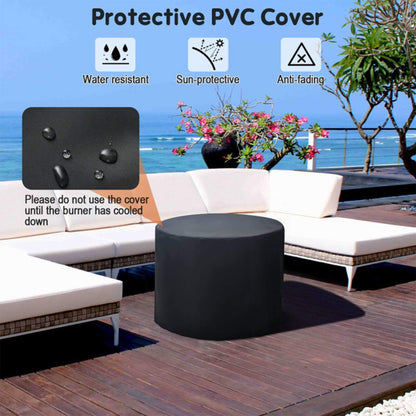 Alora 30-Inch 30K BTU Premium Outdoor Patio Gas Fire Pit Table With Fire Glass And Cover (SAK17432)
