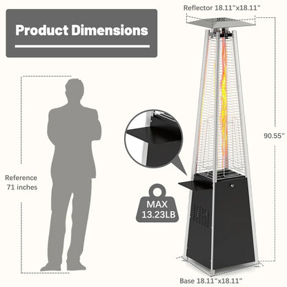 48000 BTU Propane Standing Patio Heater
