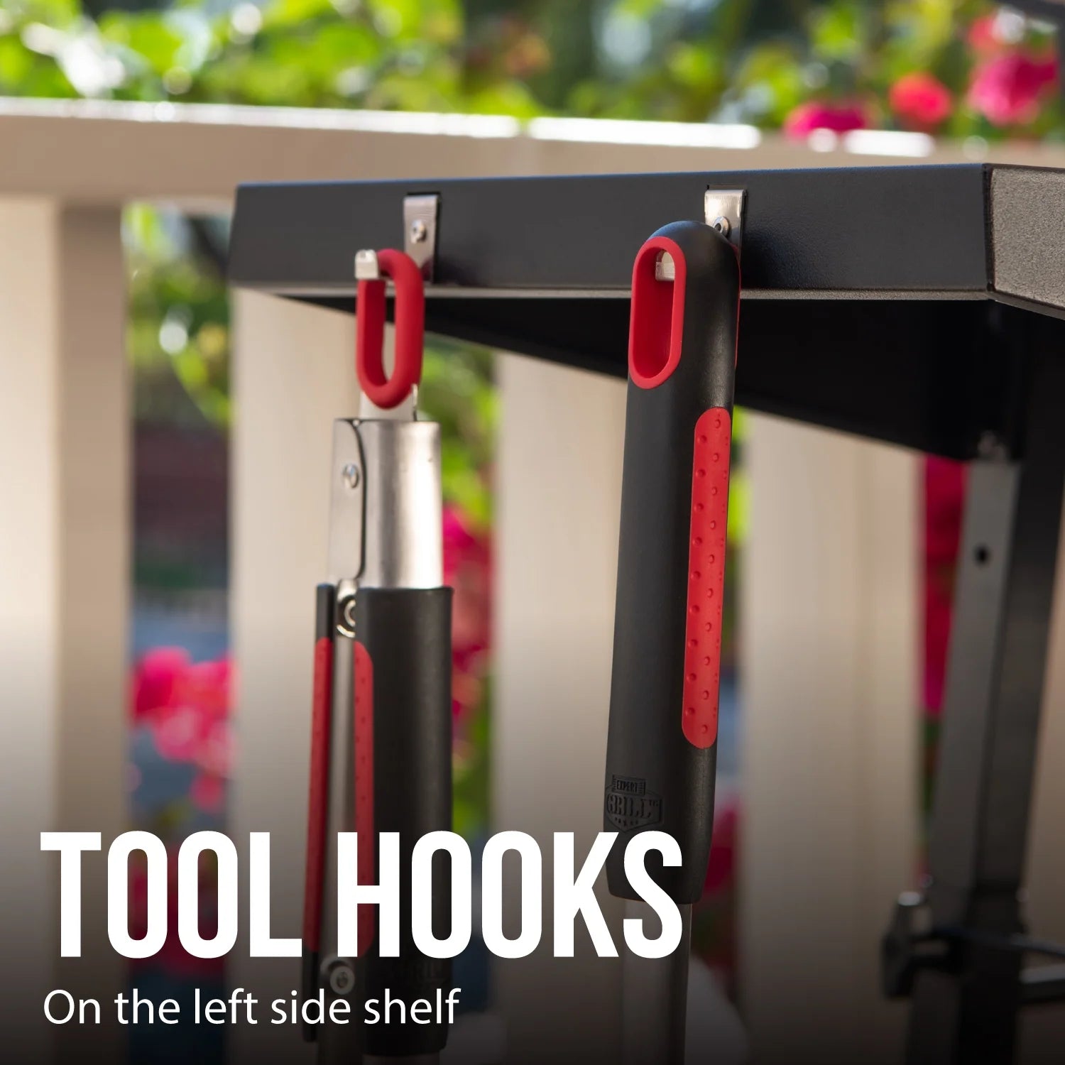 3-Burner Propane Gas Grill with Wheels and Side Shelves, Black