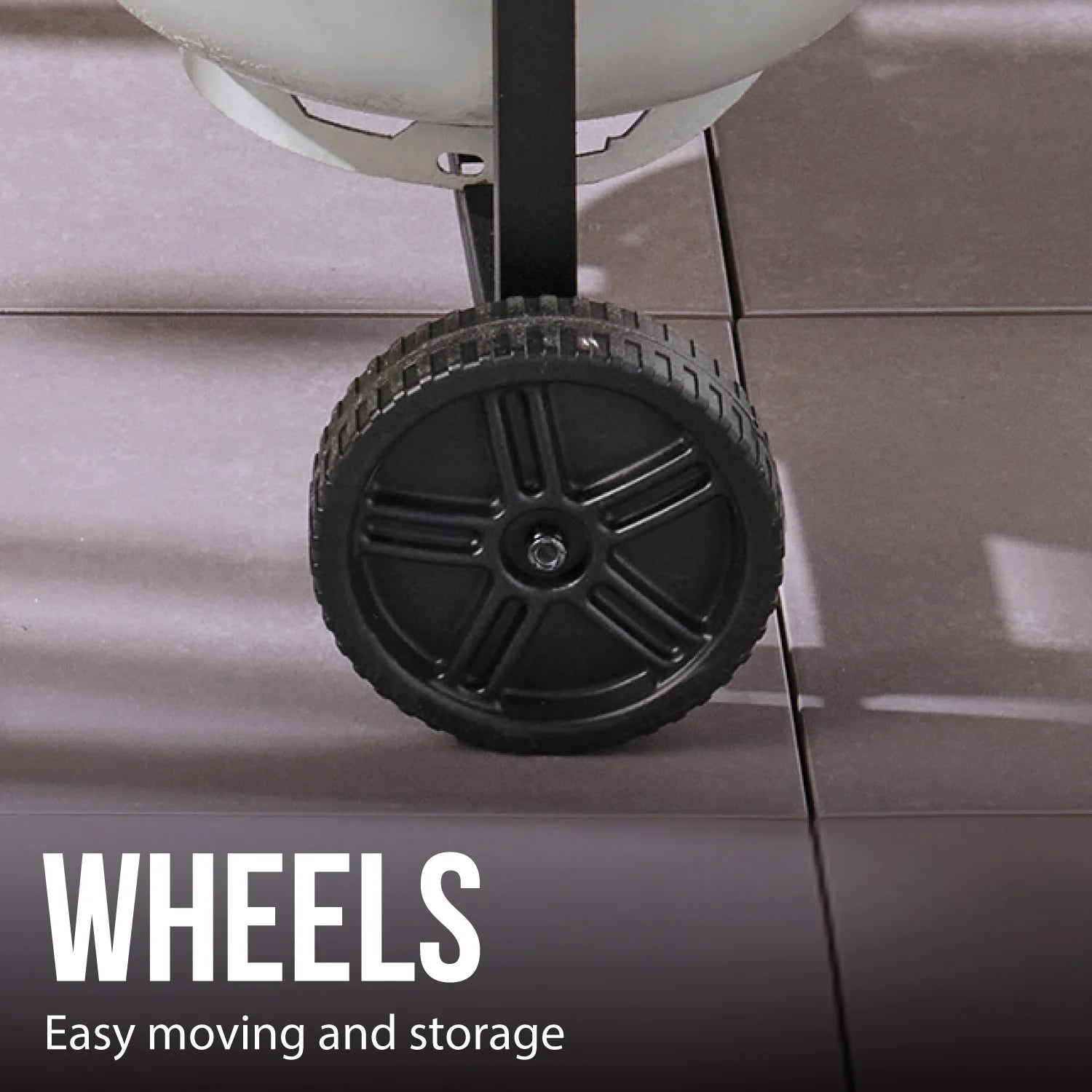 3-Burner Propane Gas Grill with Wheels and Side Shelves, Black