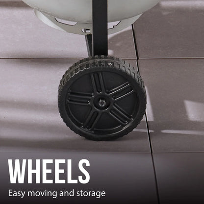 3-Burner Propane Gas Grill with Wheels and Side Shelves, Black