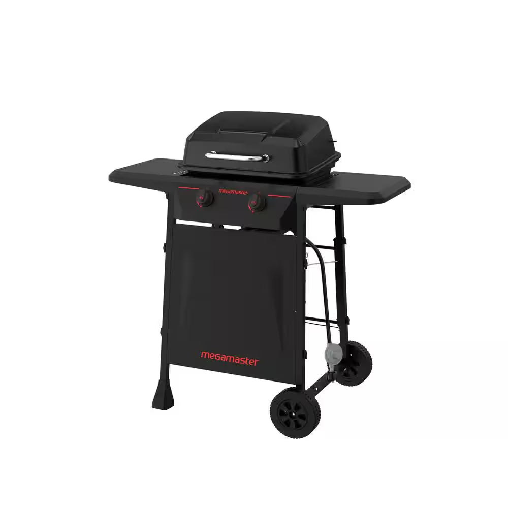 2-Burner Propane Gas Grill in Black