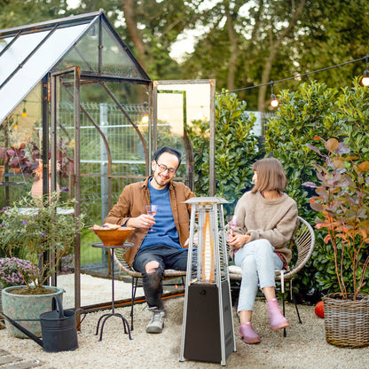 35'' Portable Tabletop Pyramid Patio Heater Steel Propane Gas 10000 BTU