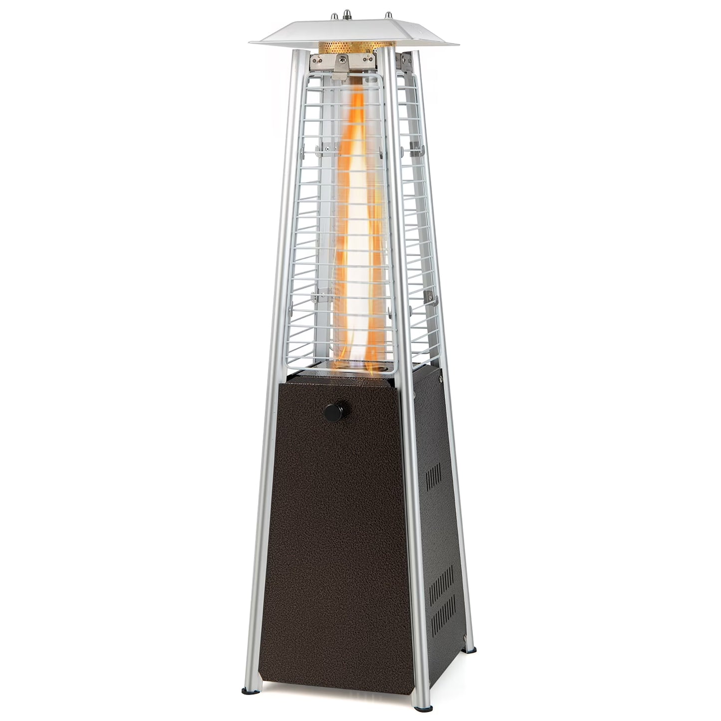 35'' Portable Tabletop Pyramid Patio Heater Steel Propane Gas 10000 BTU