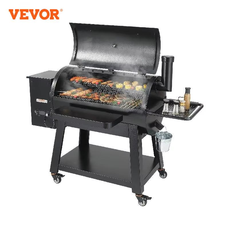 Succebuy Portable Charcoal Grill Propane Gas Grills with Cover and Cart Heavy Duty Iron BBQ Grill for Outdoor Cooking Barbecue