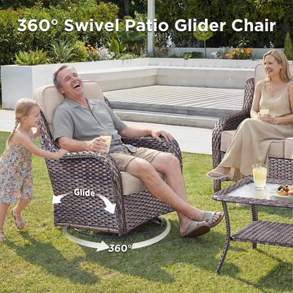 Alora Luxury 8-Piece All-Weather Patio Furniture Set With Fire Pit Table (SAK37512)
