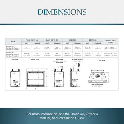 Majestic Meridian 36-Inch Platinum Natural Gas Fireplace [MER36PN] (SAK43751)