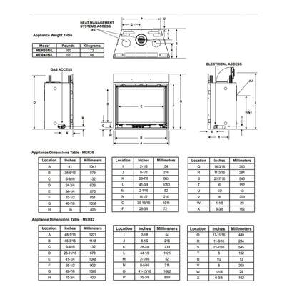 Majestic Meridian 42-Inch Natural Gas Fireplace [MER42N] (SAK43895)