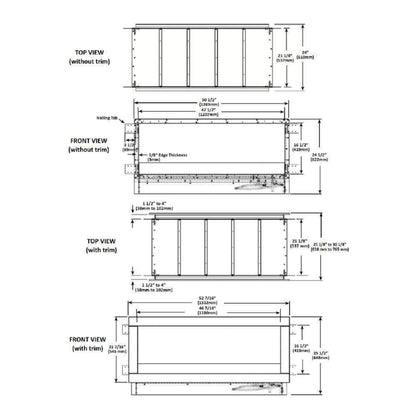 Napoleon Galaxy 48 50-Inch Outdoor Linear See-Thru Electronic Start Natural Gas Fireplace [GSS48STE] (SAK67432)