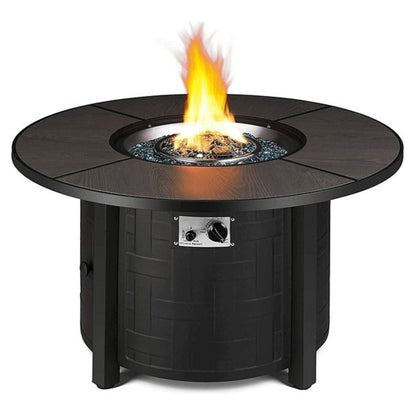 Alora Premium 42-Inch Outdoor 50K BTU Propane Patio Gas Fire Pit Coffee Table W/ Cover (SAK95331)
